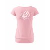 Dámské tričko s dolním lemem Powder Pink (Pudrově růžová)