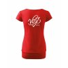 Dámské tričko s dolním lemem Red (červená)