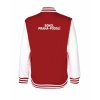 College mikina back red