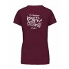 Dámské tričko premium back burgundy