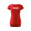 Dámské tričko s dolním lemem Red (červená)