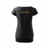 Dámské tričko s dolním lemem Black (Černá)