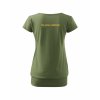 Dámské tričko s dolním lemem Khaki (Khaki)