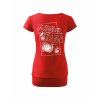 Dámské tričko s dolním lemem Red (červená)