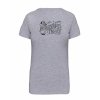 Dámské tričko premium back grey