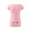 Dámské tričko s dolním lemem Powder Pink (Pudrově růžová)