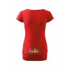 Dámské tričko s dolním lemem Red (červená)