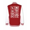 College mikina back red
