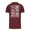 Pánské tričko premium back burgundy