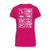 Dámské tričko premium back fuchsia