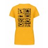 Dámské tričko premium back yellow