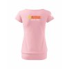 Dámské tričko s dolním lemem Powder Pink (Pudrově růžová)