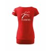 Dámské tričko s dolním lemem Red (červená)