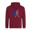 Dospělá mikina Premium back burgundy