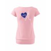 Dámské tričko s dolním lemem Powder Pink (Pudrově růžová)