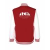 College mikina back red