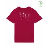 Dětské EKO tričko Premium Hibiscus red (Tmavě červená)