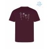 Dětské funkční tričko Burgundy (Vínová)