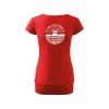 Dámské tričko s dolním lemem Red (červená)
