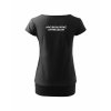 Dámské tričko s dolním lemem Black (Černá)