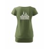 Dámské tričko s dolním lemem Khaki (Khaki)