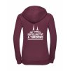 Dámská mikina luxury back burgundy
