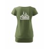 Dámské tričko s dolním lemem Khaki (Khaki)