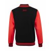 College mikina Jet black fire red (Černá tmavá červená) kopie