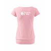 Dámské tričko s dolním lemem Powder Pink (Pudrově růžová)