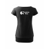 Dámské tričko s dolním lemem Black (Černá)
