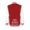 College mikina back red