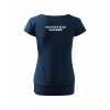 Dámské tričko s dolním lemem Midnight blue (Půlnoční modrá)