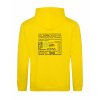 Dospělá mikina Premium back yellow