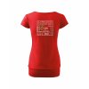 Dámské tričko s dolním lemem Red (červená)