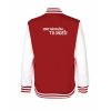 College mikina back red