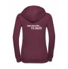 Dámská mikina luxury back burgundy
