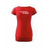 Dámské tričko s dolním lemem Red (červená)