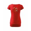 Dámské tričko s dolním lemem Red (červená)