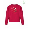 Dámský EKO crewneck Premium Hibiscus red (Tmavě červená)