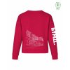 Dámský EKO crewneck Premium Hibiscus red (Tmavě červená)