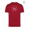 Dospělé EKO tričko Premium Hibiscus red (Tmavě červená)