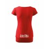 Dámské tričko s dolním lemem Red (červená)
