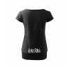 Dámské tričko s dolním lemem Black (Černá)