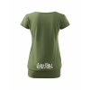 Dámské tričko s dolním lemem Khaki (Khaki)
