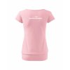 Dámské tričko s dolním lemem Powder Pink (Pudrově růžová)