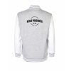 College mikina back heather grey