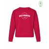 Dámský EKO crewneck Premium Hibiscus red (Tmavě červená)