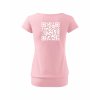 Dámské tričko s dolním lemem Powder Pink (Pudrově růžová)