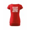 Dámské tričko s dolním lemem Red (červená)