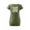 Dámské tričko s dolním lemem Khaki (Khaki)